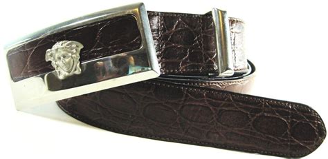 brown Gianni Versace Belts for Men 